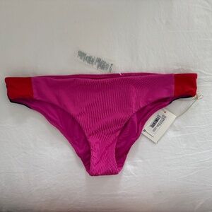 NWT Carve Designs Sanitas Colorblock Bikini Bottoms, Size L